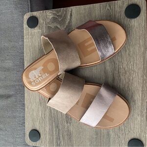 Sorel Women's Sandals - Metallic and Beige